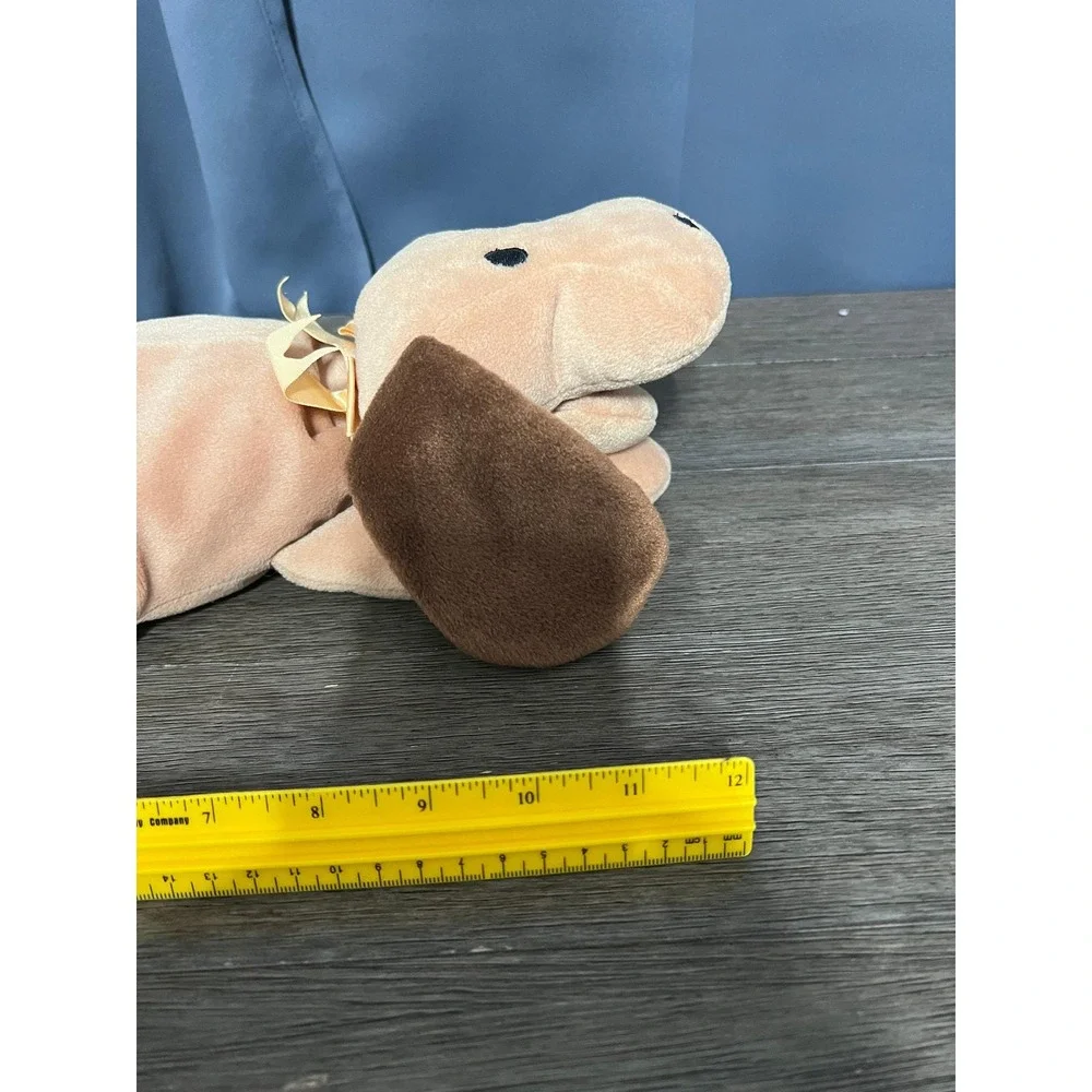 Vintage 1994 Ty Pillow Pal Woof Puppy Tan Dog Plush Stuffed Animal Toy 3003